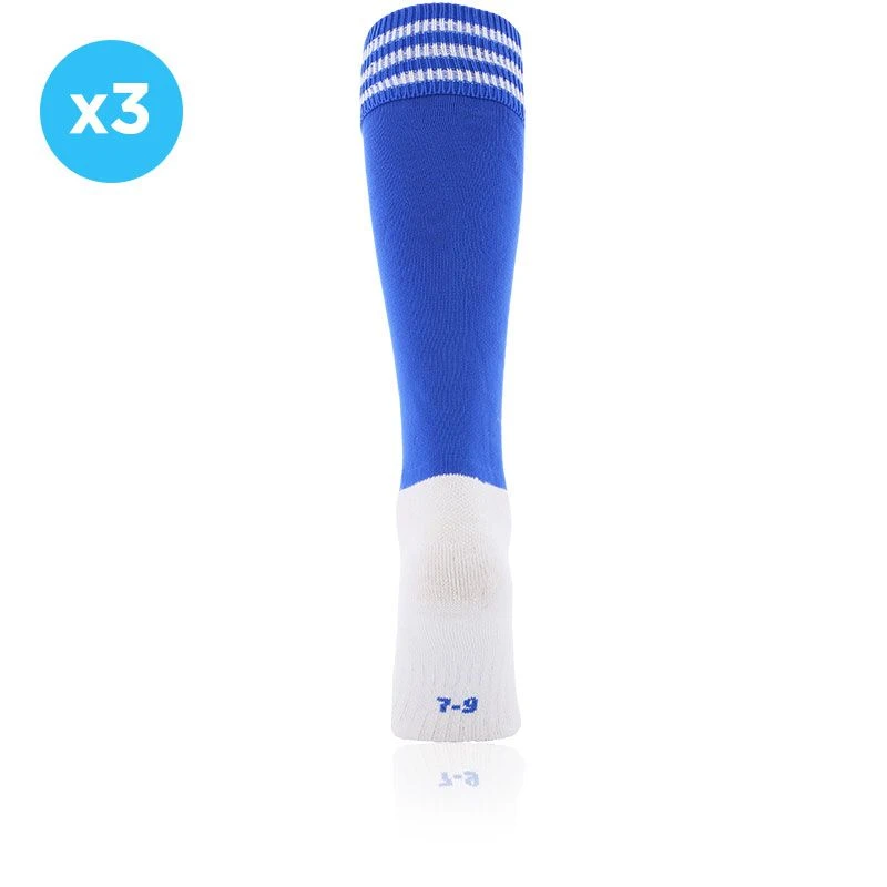Kids' Koolite Max Premium Sports Socks Bars 3 Pack Royal / White 2 Kids' Koolite Max Premium Sports Socks Bars 3 Pack Royal / White - Image 2