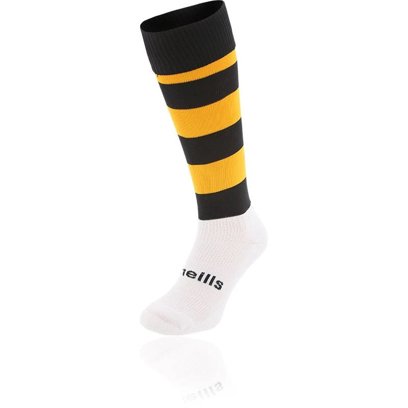 Koolite Max Premium Sports Socks Hoops Black / Amber 1 Koolite Max Premium Sports Socks Hoops Black / Amber