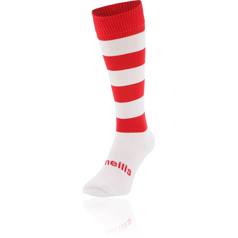 Koolite Max Premium Sports Socks Hoops Red / White 1 Koolite Max Premium Sports Socks Hoops Red / White