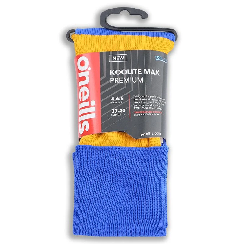 Koolite Max Premium Sports Socks Hoops Royal / Amber 3 Koolite Max Premium Sports Socks Hoops Royal / Amber - Image 3
