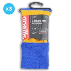 Men's Koolite Max Premium Sports Socks Hoops 3 Pack Royal / Amber -underwear Zone kmpr s03 0 gen roamxx adlt p3 2