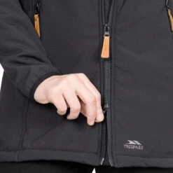 Trespass Women's Kristen Hooded Softshell Jacket Black -underwear Zone kristen fajkssn20003 blk m07