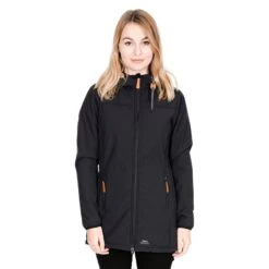 Trespass Women's Kristen Hooded Softshell Jacket Black -underwear Zone kristen fajkssn20003 blk m08