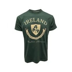 Lansdowne Men's Ireland Celtic Nation Crest T-Shirt Bottle / Gold -underwear Zone lansdown irish crest bottle green t shirt