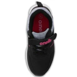 Laura Velcro Junior Trainers Black / Fuschia -underwear Zone laura velcro ps trainers bk fushia junior p3