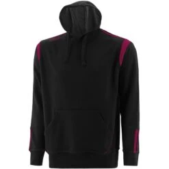underwear Zone 10 Men's Loxton Hooded Top Black / Maroon