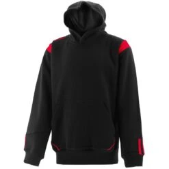 Kids' Loxton Hooded Top Black / Red