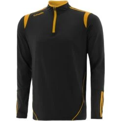 Kids' Loxton Brushed Half Zip Top Black / Amber