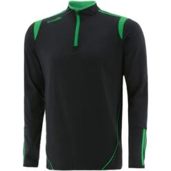 Men's Loxton Brushed Half Zip Top Black / Green