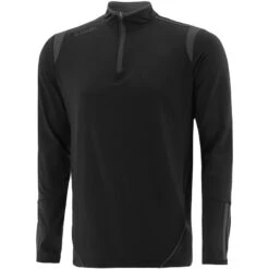 Kids' Loxton Brushed Half Zip Top Black / Grey