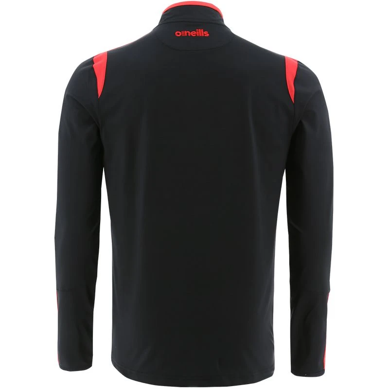 Men's Loxton Brushed Half Zip Top Black / Red 2 Men's Loxton Brushed Half Zip Top Black / Red - Image 2