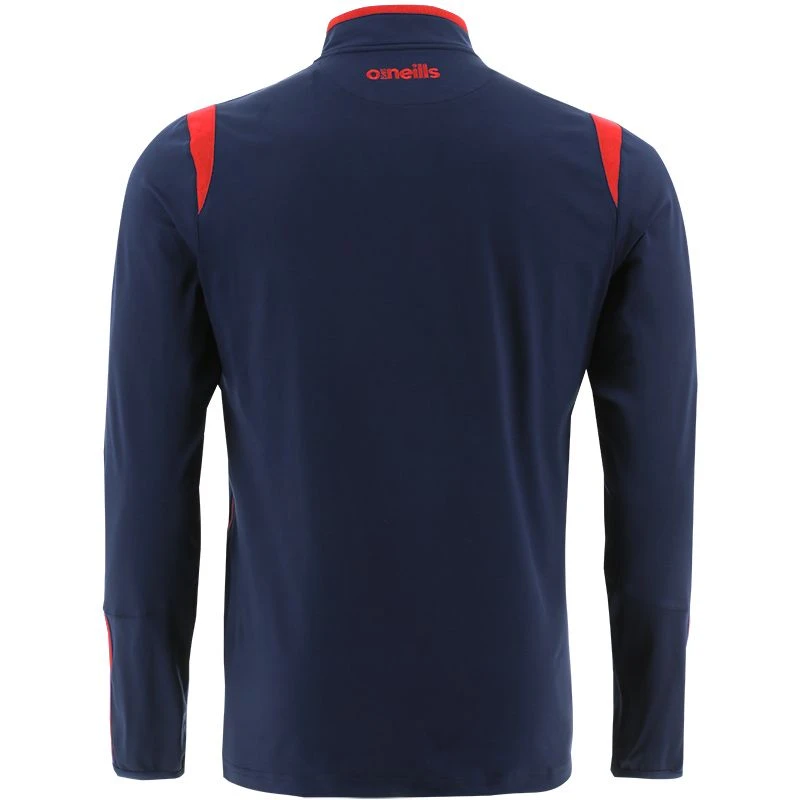 Men's Loxton Brushed Half Zip Top Marine / Red 2 Men's Loxton Brushed Half Zip Top Marine / Red - Image 2