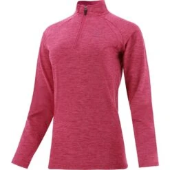 Women's Madison Brushed Half Zip Top Pink