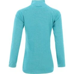 Women's Madison Half Zip Midlayer Top Blue -underwear Zone madison 064 hz ml marl tl peacock blue 2