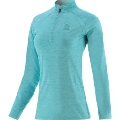 Women's Madison Brushed Half Zip Top Blue