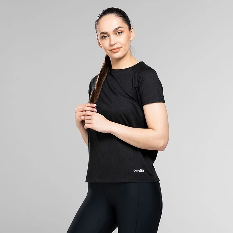 Women's Madison Cotton T-Shirt Black 1 Women's Madison Cotton T-Shirt Black