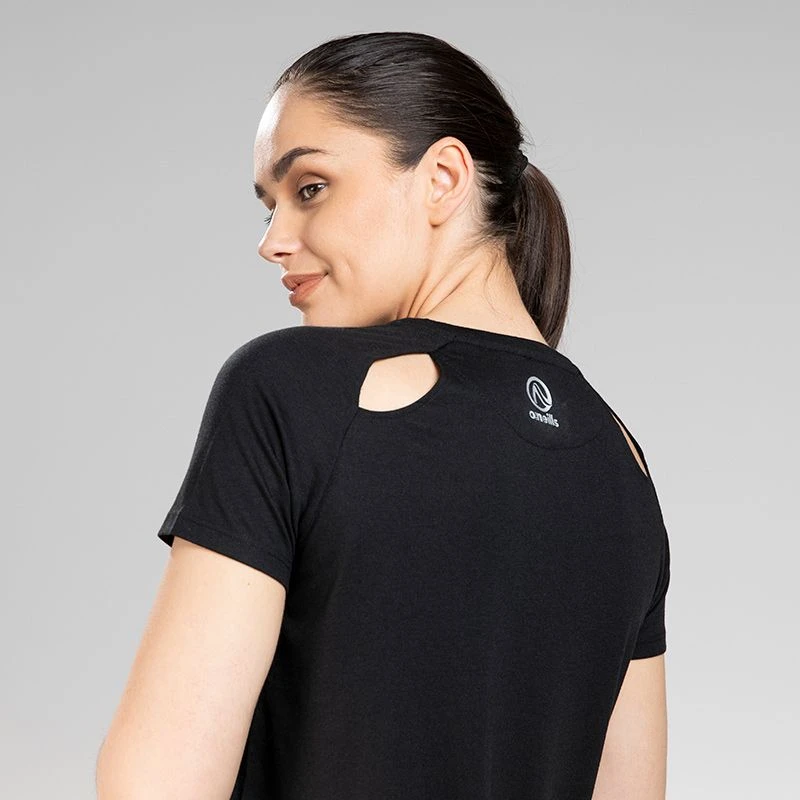 Women's Madison Cotton T-Shirt Black 2 Women's Madison Cotton T-Shirt Black - Image 2