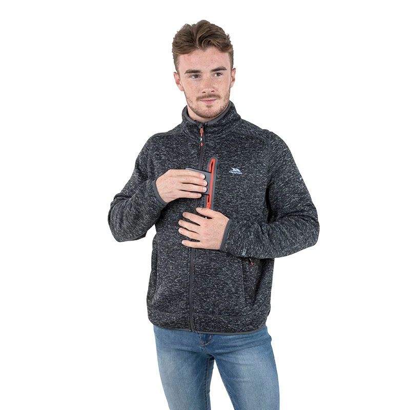 Trespass Men's Bingham Fleece Jacket Black Marl 2 Trespass Men's Bingham Fleece Jacket Black Marl - Image 2