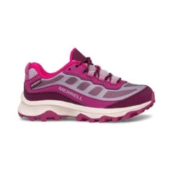 Merrell Kids' Moab Speed Low Waterproof GS Runners Grey / Berry