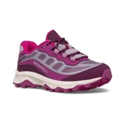 Merrell Kids' Moab Speed Low Waterproof GS Runners Grey / Berry -underwear Zone mk165980020 2