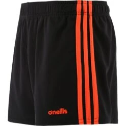 Women's Mourne Shorts Black / Flo Orange