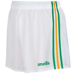 Women's Mourne Shorts White / Green / Amber -underwear Zone mourne gaelic shorts wht emer amb 3s 1 1