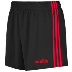 Women's Mourne Shorts Black / Red -underwear Zone mourne shorts gaelic blk red 1 1