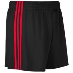 Women's Mourne Shorts Black / Red -underwear Zone mourne shorts gaelic blk red 2 1