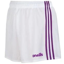 Women's Mourne Shorts White / Purple -underwear Zone mourne shorts wht wexford purple 1