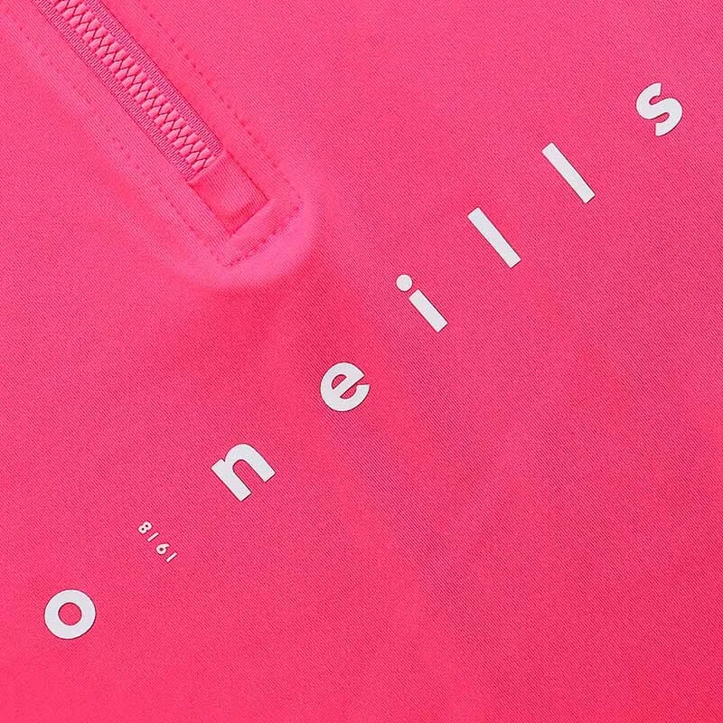 Kids' Natalie Half Zip Top Pink / Black / White 4 Kids' Natalie Half Zip Top Pink / Black / White - Image 4