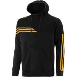 underwear Zone 6 Men's Nevis Fleece Overhead Hoodie Black / Amber