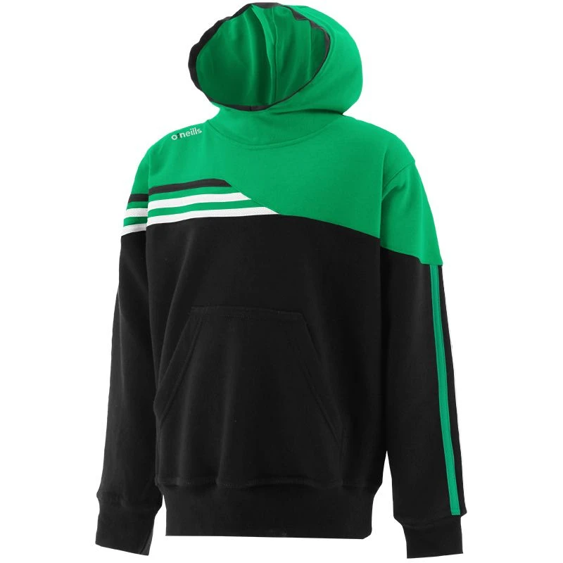 Kids' Nevis Fleece Overhead Hoodie Black / Green / White 1 Kids' Nevis Fleece Overhead Hoodie Black / Green / White