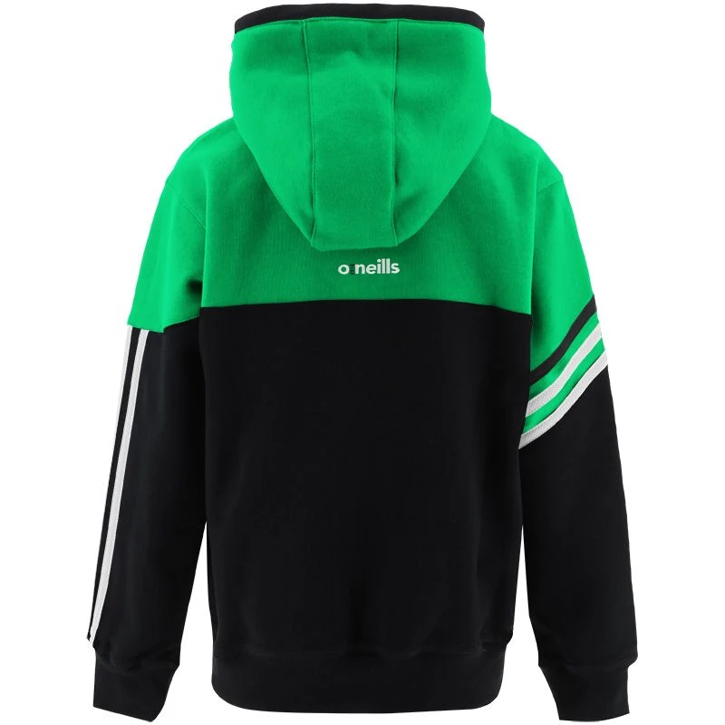 Kids' Nevis Fleece Overhead Hoodie Black / Green / White 2 Kids' Nevis Fleece Overhead Hoodie Black / Green / White - Image 2
