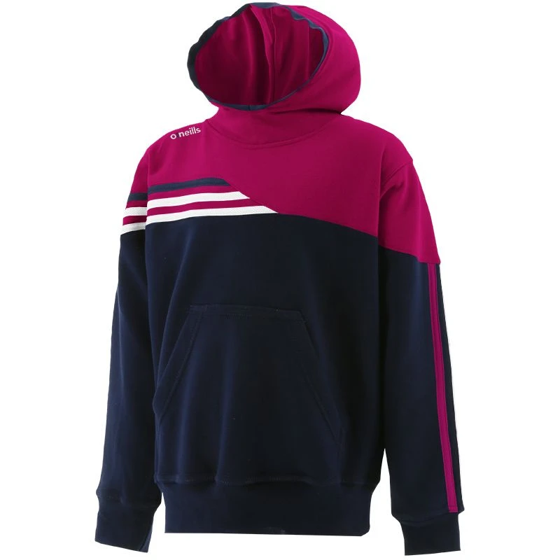 Kids' Nevis Fleece Overhead Hoodie Marine / Maroon / White 1 Kids' Nevis Fleece Overhead Hoodie Marine / Maroon / White