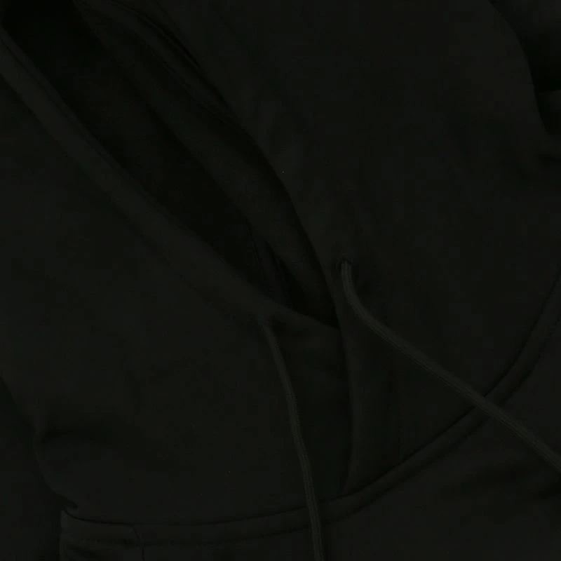 Men's Niall Overhead Fleece Hoodie Black 7 Men's Niall Overhead Fleece Hoodie Black - Image 7