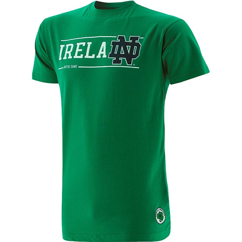 Trad Craft Men's Notre Dame Ireland T-Shirt Emerald 1 Trad Craft Men's Notre Dame Ireland T-Shirt Emerald