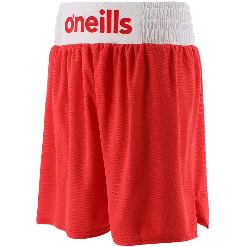 Kids' Knockout Boxing Shorts Red / White 2 Kids' Knockout Boxing Shorts Red / White - Image 2