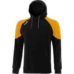 Men's Oslo Fleece Pullover Hoodie Black / Amber / White