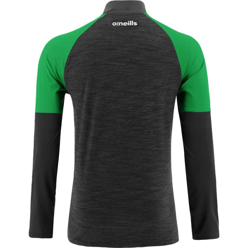 Kids' Oslo Brushed Half Zip Top Black / Green / White 2 Kids' Oslo Brushed Half Zip Top Black / Green / White - Image 2
