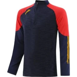 Men's Oslo Brushed Half Zip Top Marine / Red / Amber