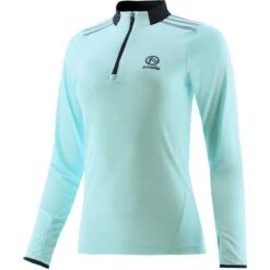 Women's Pluto Half Zip Midlayer Top Green / Marine -underwear Zone plut 064 3 gen gnmex1 wmns p1 1