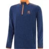 Men's Pluto Brushed Half Zip Marine / Orange