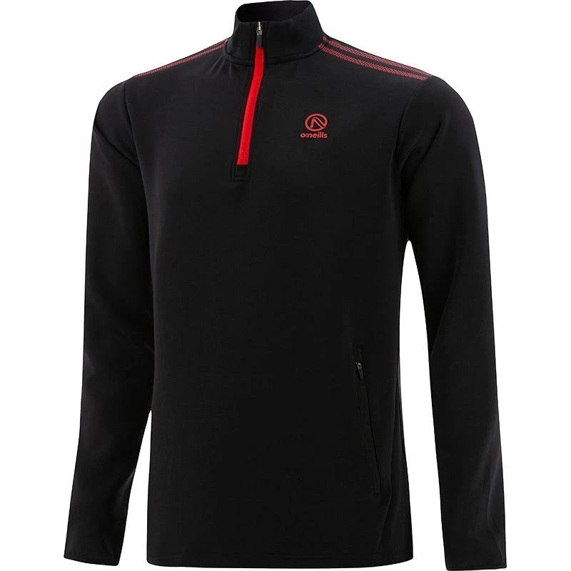 Kids' Pluto Hybrid Half Zip Top Black / Red 1 Kids' Pluto Hybrid Half Zip Top Black / Red