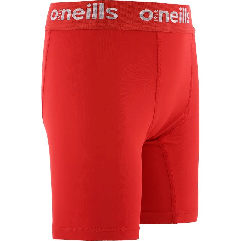 Kids' Pro Body III Poly Elastane Shorts Red / Silver 2 Kids' Pro Body III Poly Elastane Shorts Red / Silver - Image 2