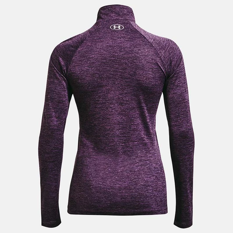 Under Armour Women's UA Tech™ Twist ½ Zip Tux Purple / Retro Purple / Metallic Silver 4 Under Armour Women's UA Tech™ Twist ½ Zip Tux Purple / Retro Purple / Metallic Silver - Image 4
