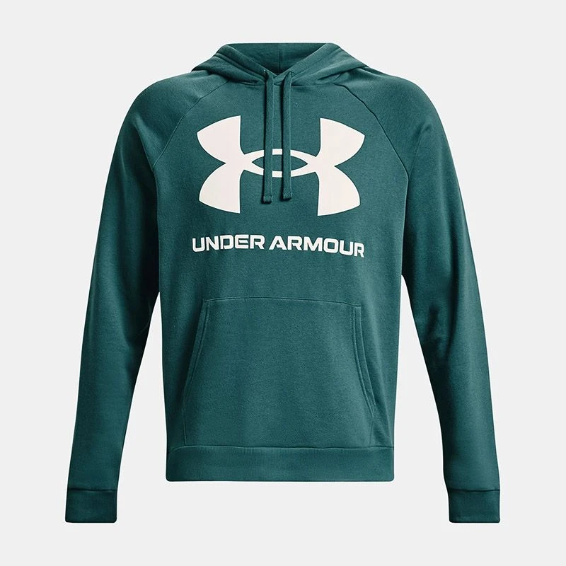Under Armour Men's UA Rival Fleece Big Logo Hoodie Coastal Teal / Onyx White 5 Under Armour Men's UA Rival Fleece Big Logo Hoodie Coastal Teal / Onyx White - Image 5