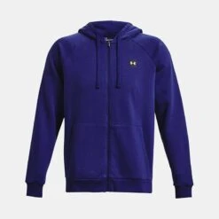 Under Armour Men's Rival Fleece Full Zip Hoodie Sonar Blue / Onyx White 10 Under Armour Men's Rival Fleece Full Zip Hoodie Sonar Blue / Onyx White -underwear Zone ps1357111 468 hf