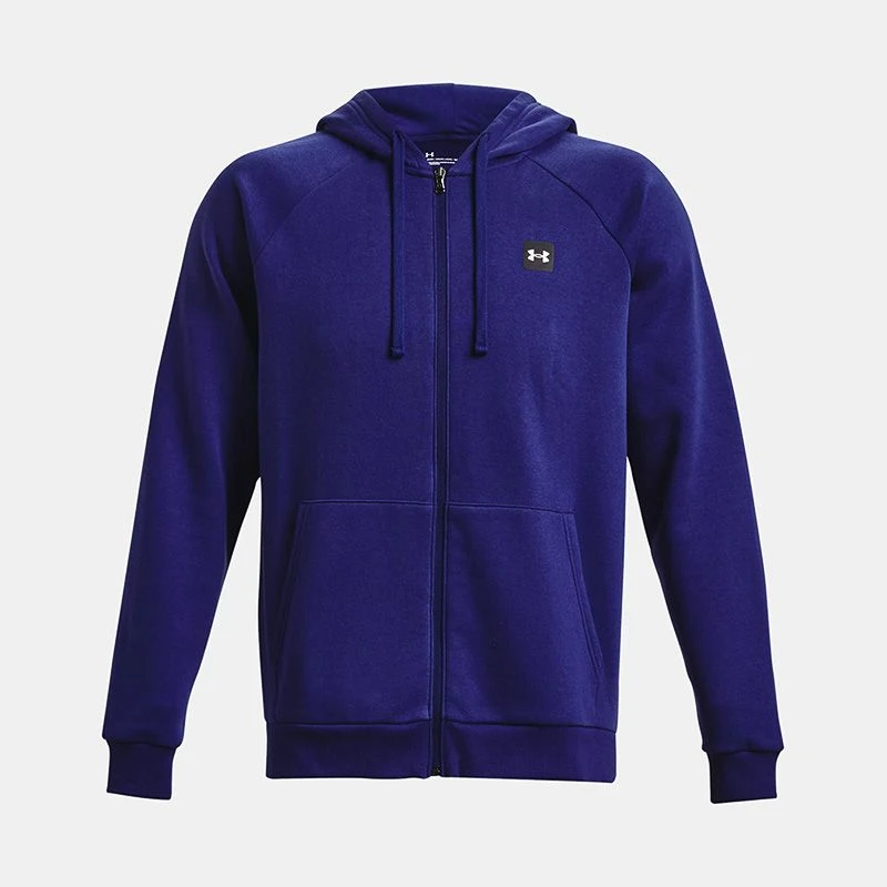 Under Armour Men's Rival Fleece Full Zip Hoodie Sonar Blue / Onyx White 5 Under Armour Men's Rival Fleece Full Zip Hoodie Sonar Blue / Onyx White - Image 5