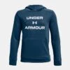 Under Armour Kids' Fleece Graphic Hoodie Petrol Blue / White