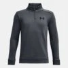Under Armour Kids' Armour Fleece® ¼ Zip Pitch Grey / Black